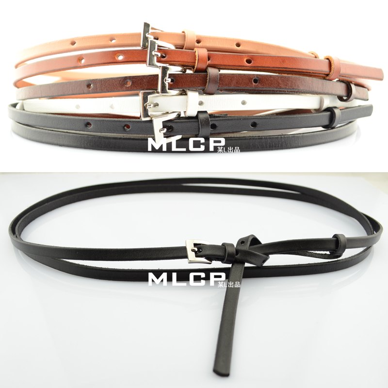 retail 1308 lengthen ring belt women's strap cowhide genuine leather black brown fashion all-match