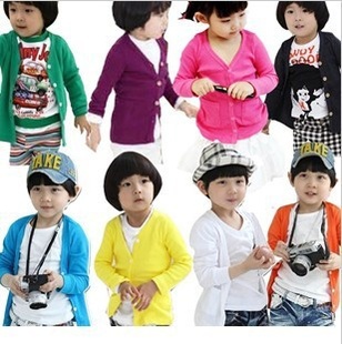 Retail- 2013 spring autum kids boy girls thread cardigan knitted cotton Single breasted shirt free shipping