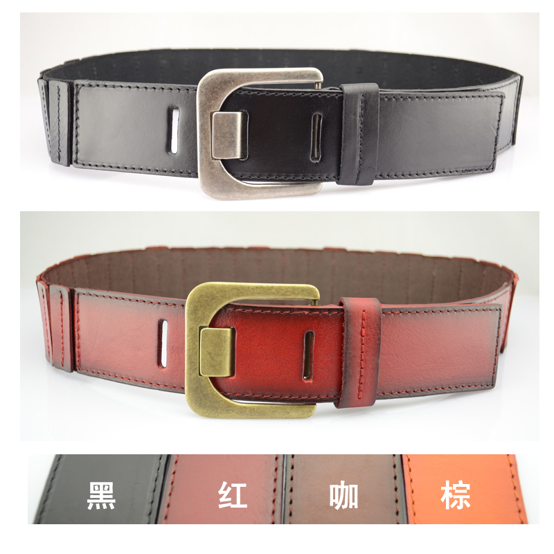 retail 4001 strap female first layer of cowhide women's strap belt female genuine leather elastic waist fashion decoration