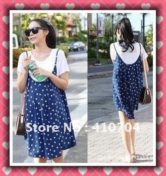 retail and wholesale 2in1 T-shirt+dress fashion maternity summer dress wear tops cotton clothes for Pregnant girl women cotton