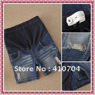 retail and wholesale fashion maternity pants Denim Shorts trousers Elastic waistline jeans s m l xl xxl 5860