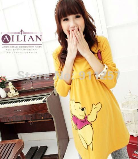 retail and wholesale fashion maternity wear clothing dress  Pregnant women red and yellow