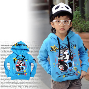 Retail+Free shipping Children's clothing guard coat shirt headphone pattern 2351