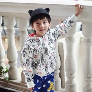 Retail+Free shipping Korean children's wear sweater cartoon images 7304