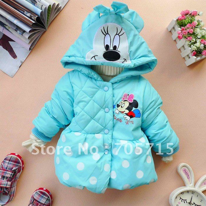 Retail Free shipping  Winter Hot Sale baby clothing,children clothing,girl's minnie mouse children coat