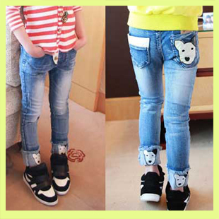 Retail New Fashion Kids Clothing Free Shipping Girls Pants Jeans Children Pants Trousers GP8