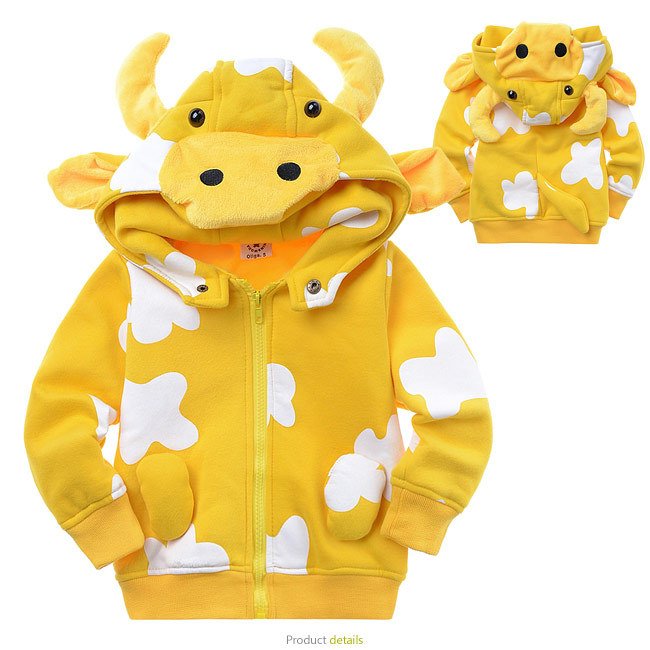 Retail new freeshipping Cartoon Style children hoody/kid tops/girl&boy sweatshirts/ autumn&winter hoodie/cute ear/baby clothing