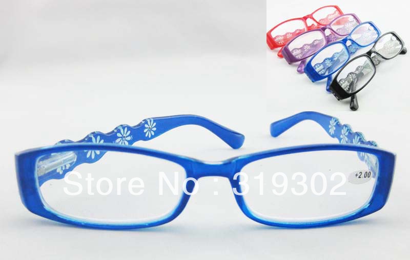 RETAIL Reading glasses with prescription lens Optical quality readers with diamond crystal stones floral patterns decoration