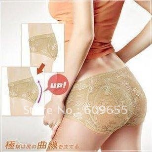 Retail Sponge Buttock Pad Body Shaping Shorts Women Panties Low Waist Hold Buttock Shape Panties