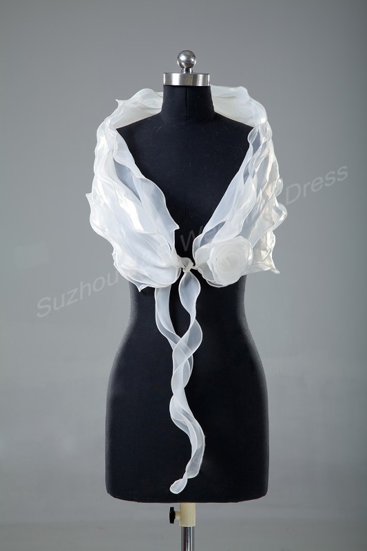Retail White Bolero Wedding Jacket Shawl Bridal Wrap Coat Accessories Free Shipping 5767