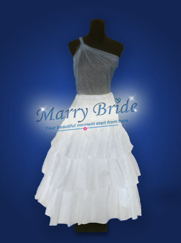 Retail Wholesale One Layer Three Ruffle Edge Wedding Dress Petticoat