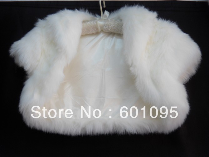 Retailing Warm Angel Love White/Ivory Faux Fur Wedding Wrap Bridal Jacket Shawl Wedding Accessory