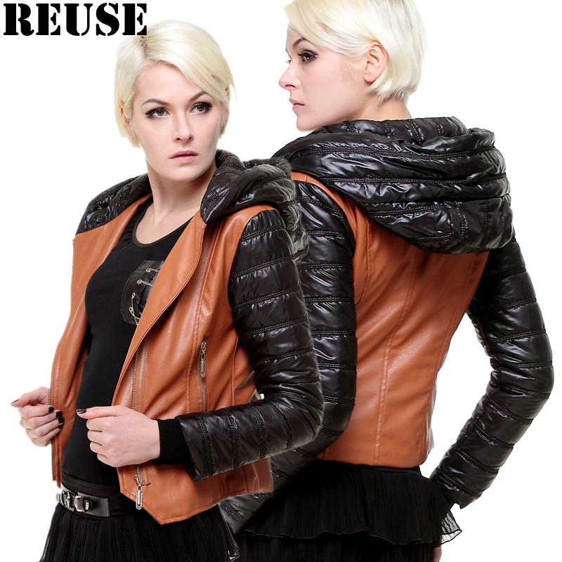 Reuse 2013 spring women's PU clothing thin wadded jacket cotton-padded leather clothing outerwear sy3108