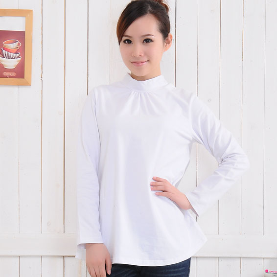 Revitalizing mommy maternity clothing cotton long-sleeve basic shirt spring maternity top white all-match basic t-shirt