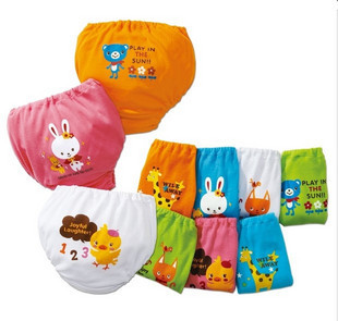 Rgxzr ! candy color baby 100% cotton bread pants animal learning pants baby panties 10
