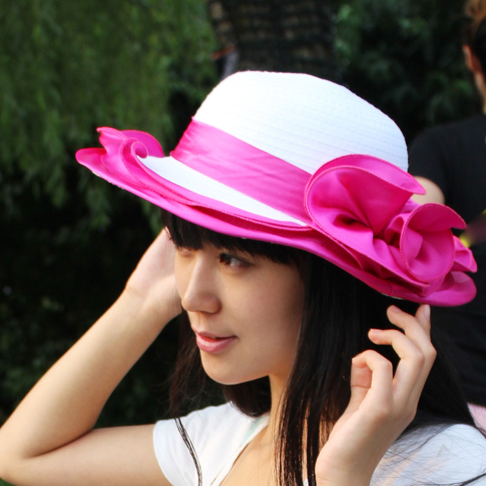 Rgxzr women's hat silks and satins molal elegant flower sunbonnet fashion cap