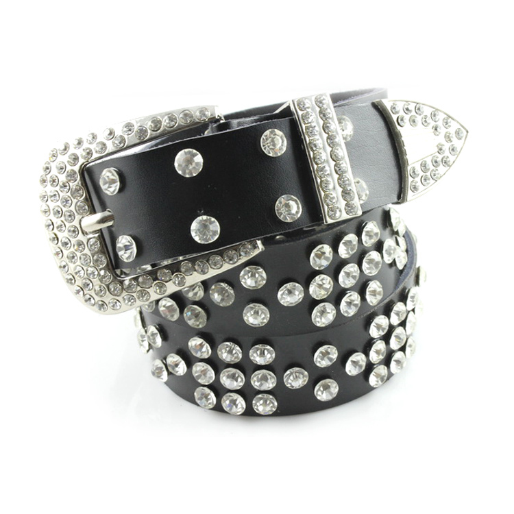 Rhinestone belt fashion women's genuine leather rhinestone decoration wide belt Women all-match full rhinestone strap belt