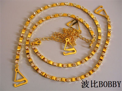 Rhinestone metal shoulder strap quality underwear bra shoulder strap metal accessories underwear spaghetti strap