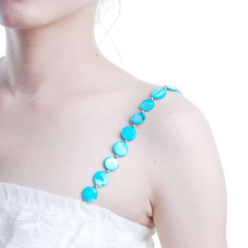 Rhinestone shoulder strap underwear pectoral girdle belt metal diamond shoulder strap round shell