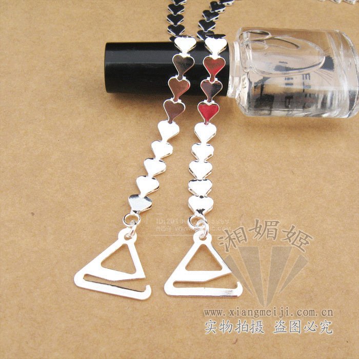rhinestone underwear  Bra straps  pectoral love chain silver