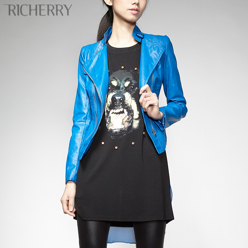 Richerry 2012 women's fashion chiffon sweep leather clothing