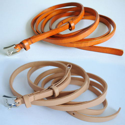 Ring genuine leather thin belt strap female all-match skirt belt clothes and accessories pidai