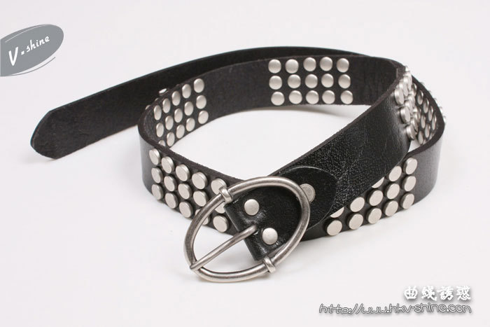Rivets personalized fashion genuine leather women's strap bohemia black cowhide y068 wide belt