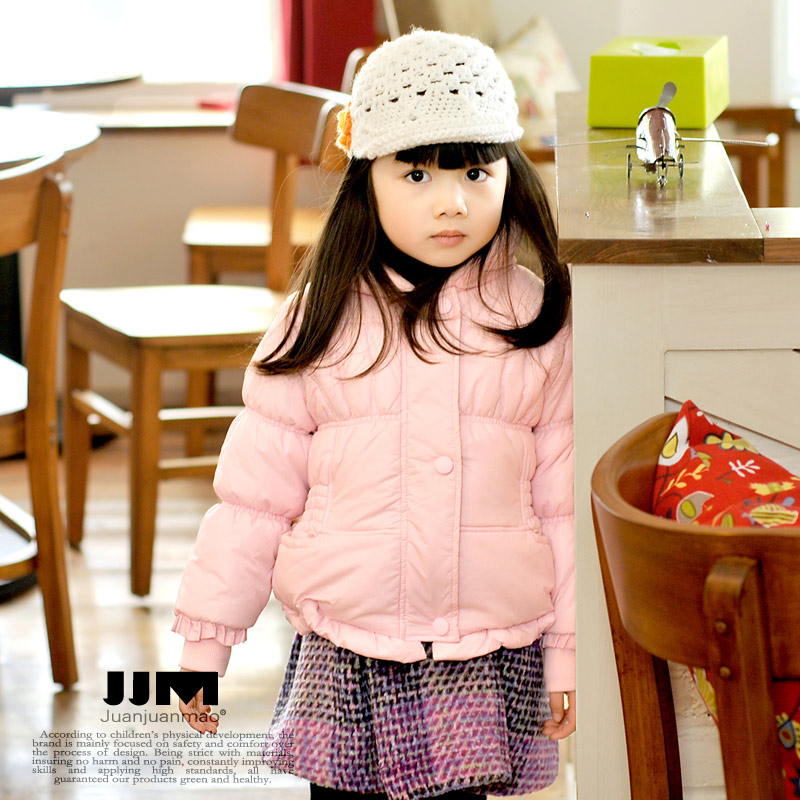 Roll 2013 spring child cardigan female child fleece plus velvet thickening combed cotton clothing outerwear