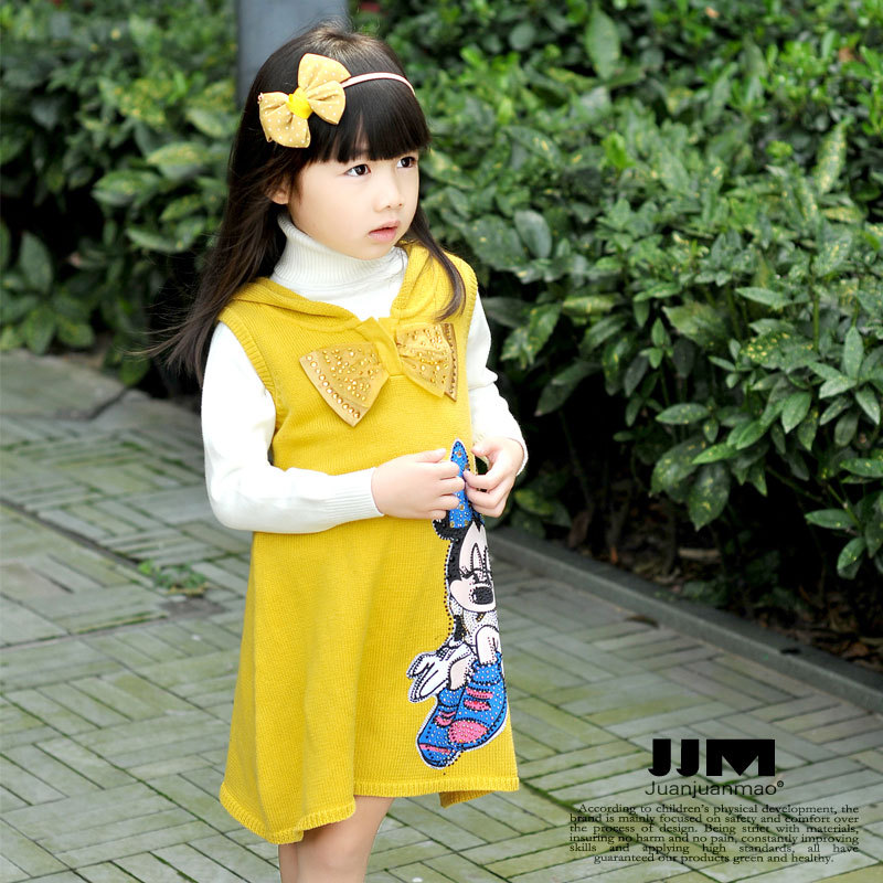 Roll 2013 spring new arrival girls clothing MICKEY sleeveless one-piece dress