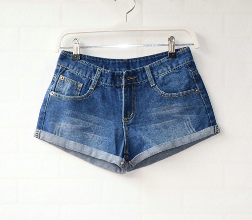 Roll-up 2013 hem casual hole loose plus size denim shorts mm single-shorts female trousers