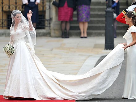 romance Kate Middleton royal bridal Wedding dress/gown