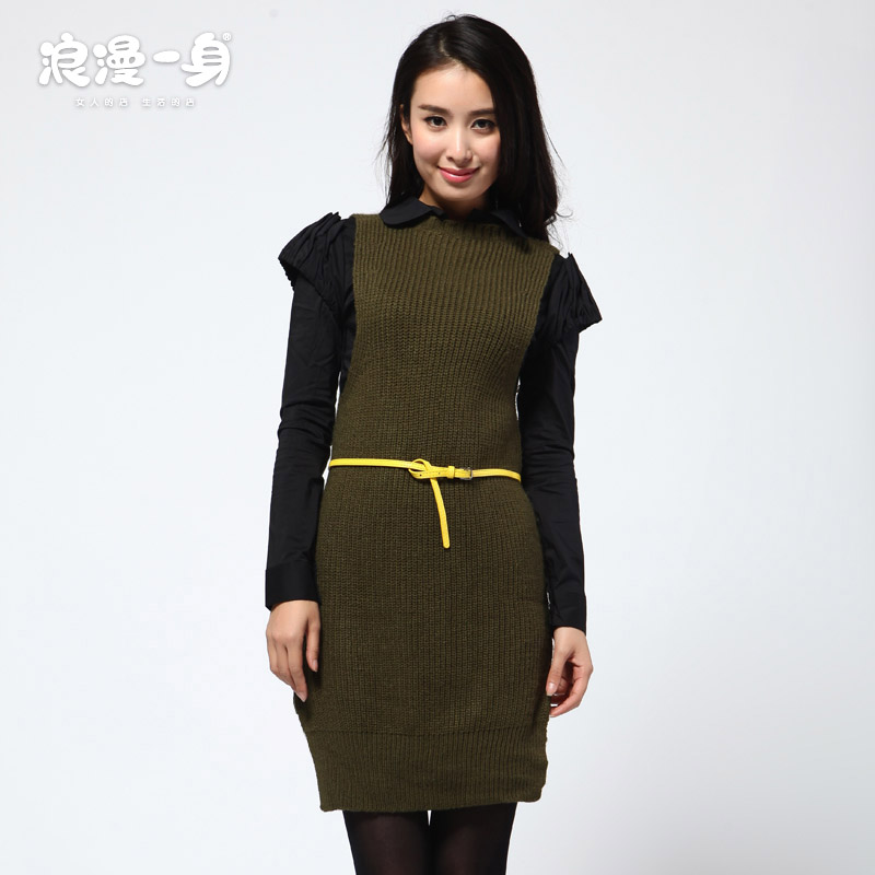 Romantic a body 2012 autumn formal ol medium-long knitted pullover vest