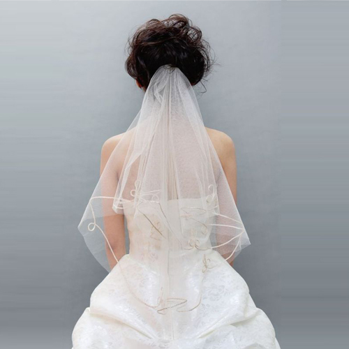 Romantic bride supplies wedding accessories bride bordered veil single tier 1zw062