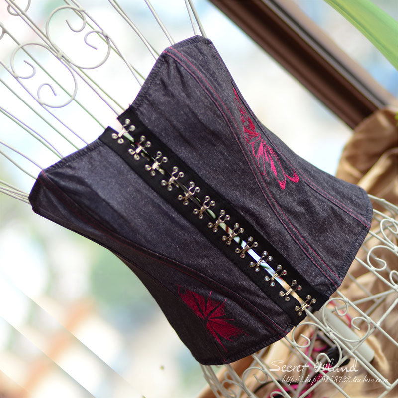 Romantic grey luxury royal cross ribbon sexy body shaping cummerbund vest