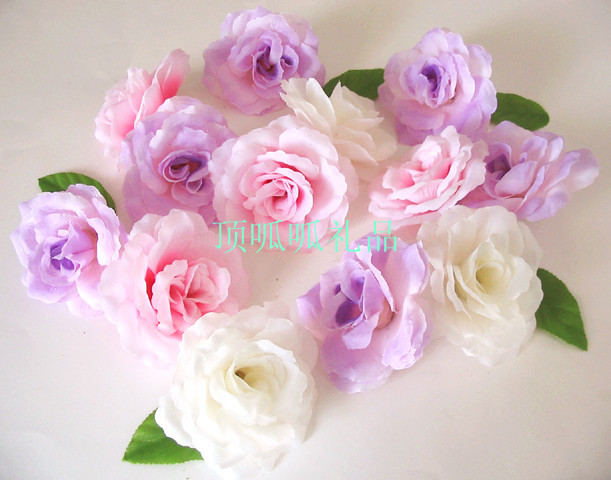 Rose artificial flower silk flower tea rose decoration flower wedding supplies garishness bouquet 7cm 13040401