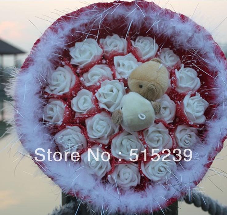 Rose cartoon bouquet dried flowers mother's day gifts supplies fake bouquet ZA678