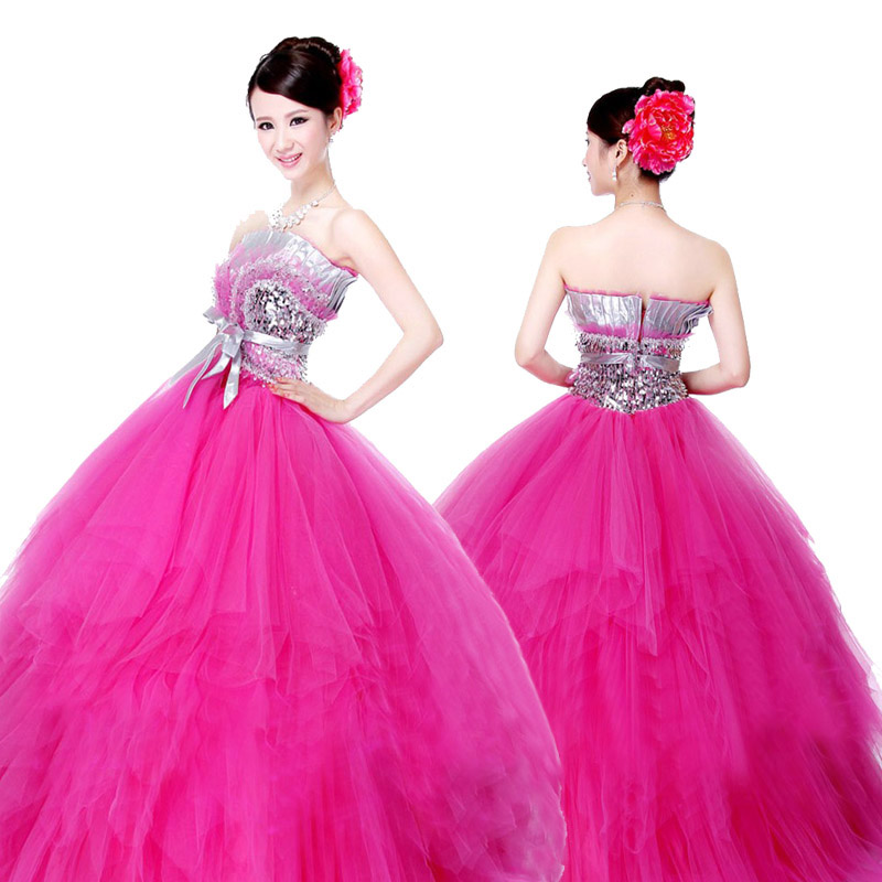 Rose feather skirt prom dress z22