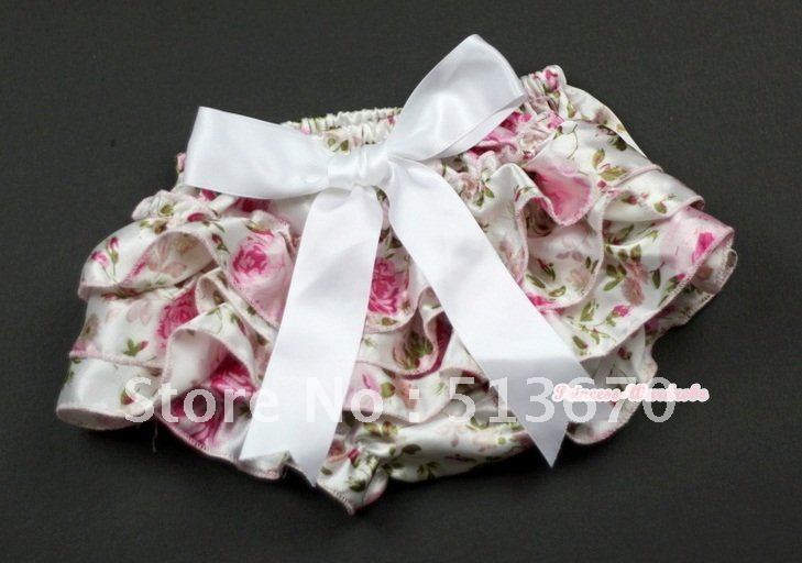 Rose Layer Panties Bloomers With White Big Bow MABC122