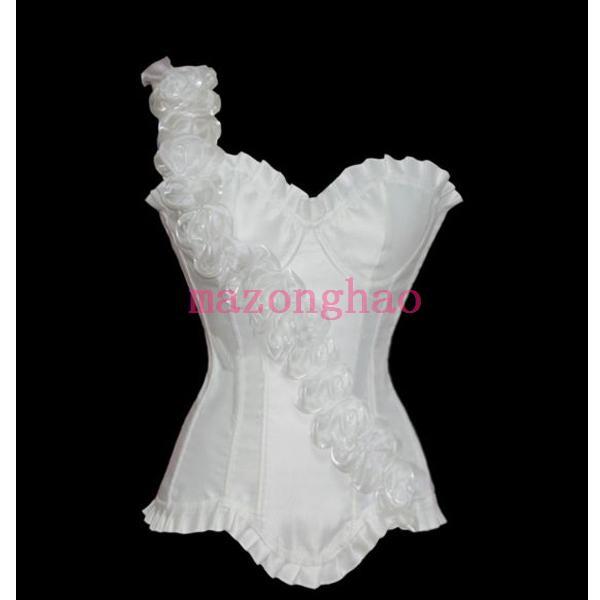 Rose shoulder strap corset chinese style royal shapewear waist vest tight underwear bra
