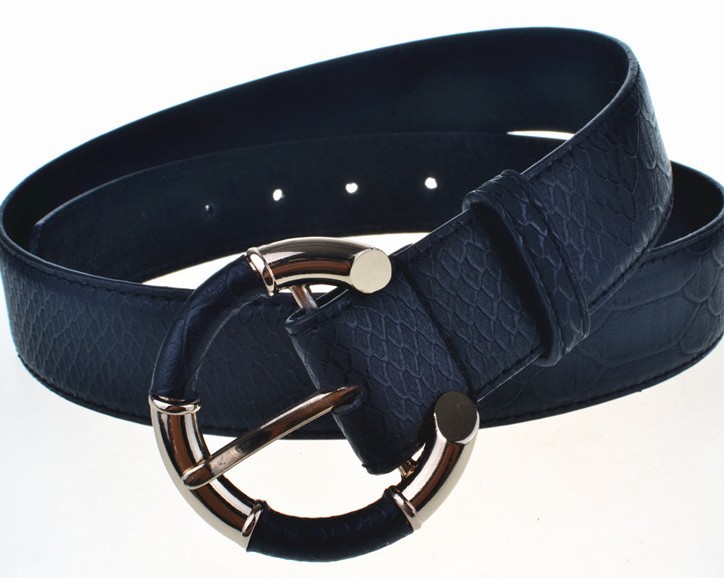Round buckle serpentine pattern genuine leather ladies scarf  decoration belt women's belt fashion all-match