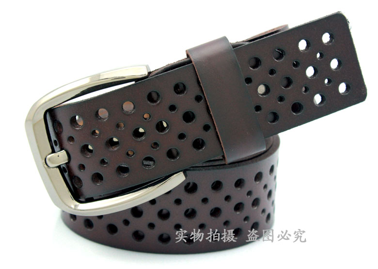 Round cutout cowhide strap women's genuine leather strap Women all-match 4 (BL007)