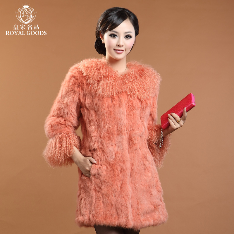 Royal 2012 rabbit fur berber fleece medium-long fur coat