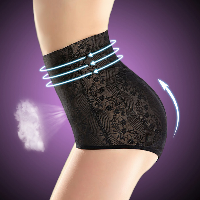 Royal beauty care plastic pants beauty care abdomen drawing butt-lifting pants high waist double layer abdomen drawing pants