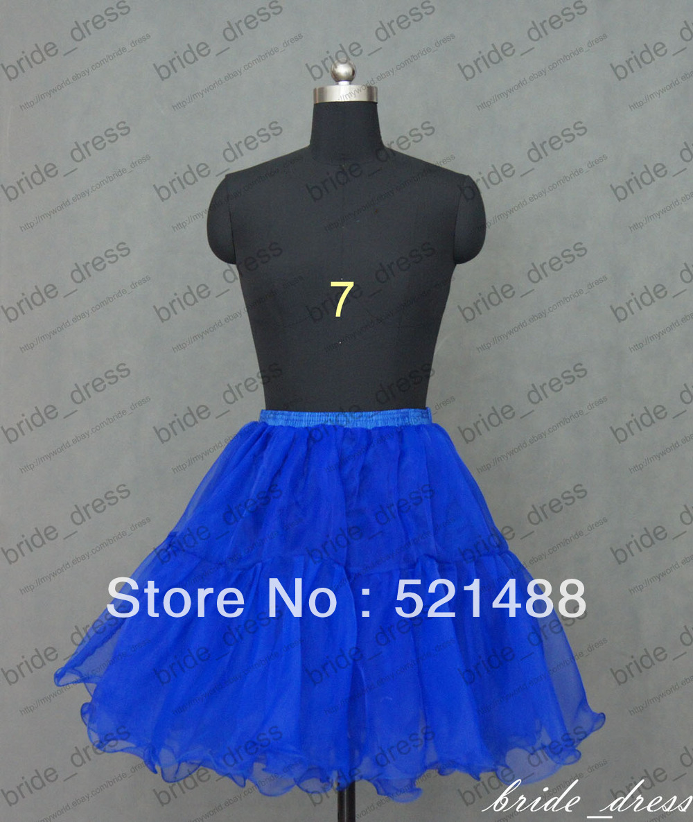 Royal blue 20"(50cm) Knee length Petticoat /Short Skirt/Underskirt/Crinoline XSG057