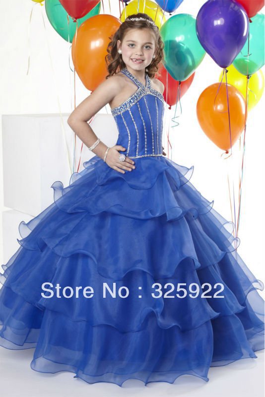 Royal Blue Flower Girl Dresses Formal Party Wedding Pageant Size 2 4 6 8 10 12+