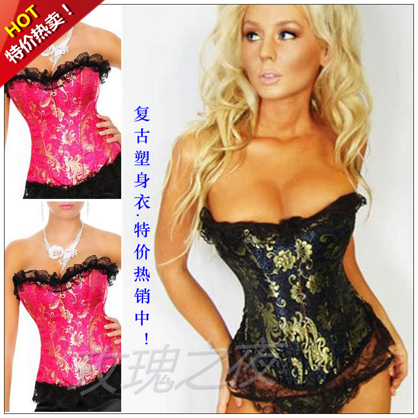 Royal corset underwear corset lace vintage body shaping underwear slim waist abdomen drawing belt corset