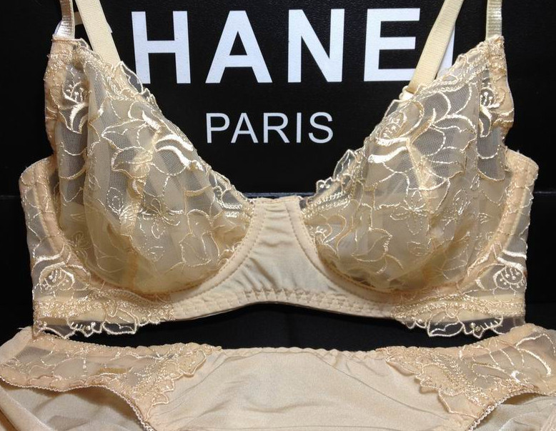 Royal embroidery single ultra-thin lace underwear bra set 70b70c75a75b75c80b