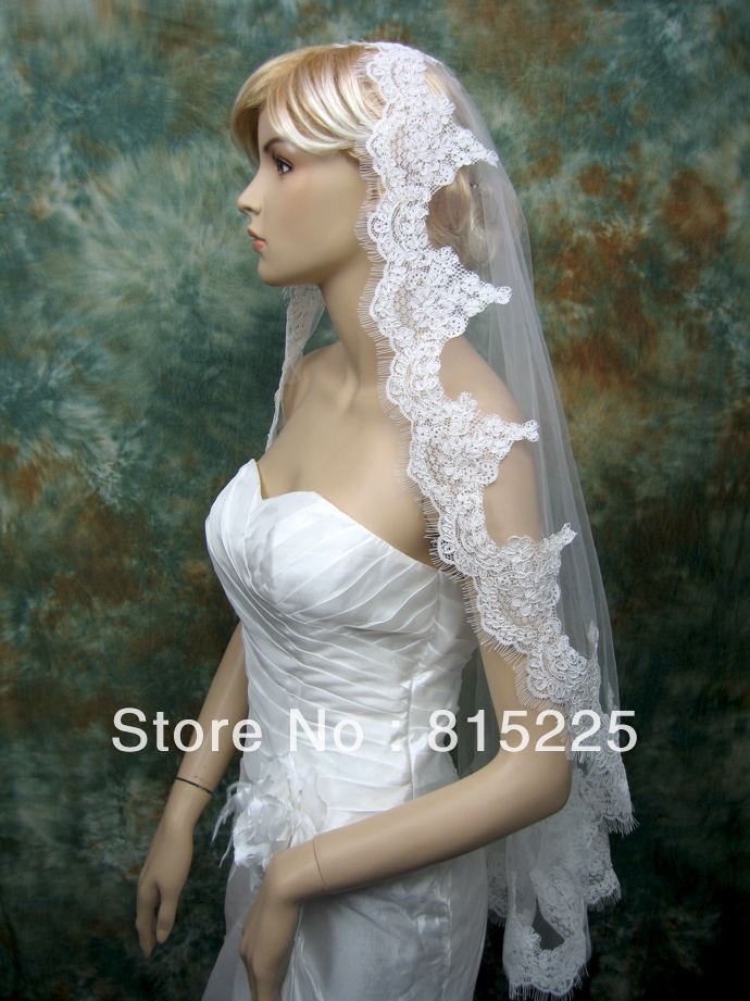 Royal Empire Wedding Veil Bridal Veil Wedding Accessories Bridal Decoration Fingertip Veil Custom Made Lace Edge One Layer