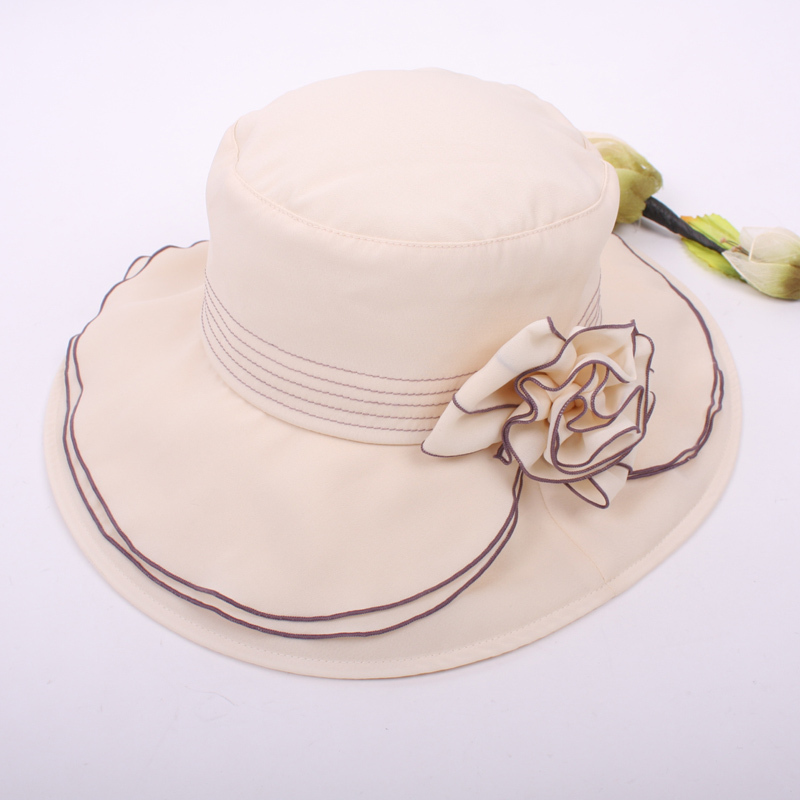 Royal ladies siggi hat female summer sunbonnet handmade flower sun hat large-brimmed hat