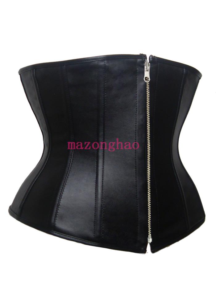 Royal sexy tight leather body shaping vest leather waist abdomen drawing leather shaper free shipping